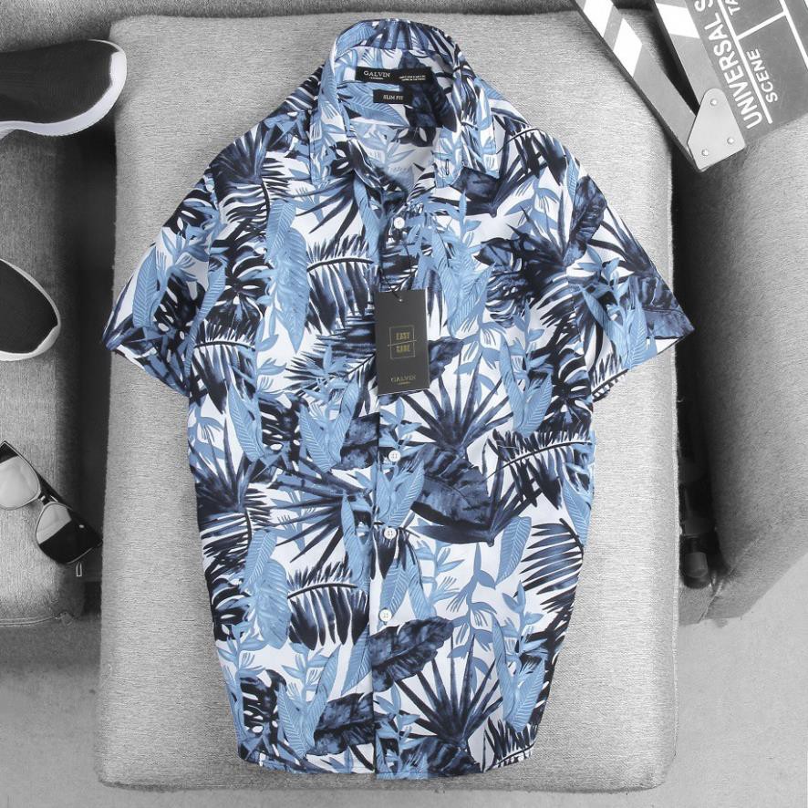 Sơ mi nam Galvin cộc tay họa tiết hoa ,áo sơ mi hoa tay lỡ 82- Leo Vatino | BigBuy360 - bigbuy360.vn