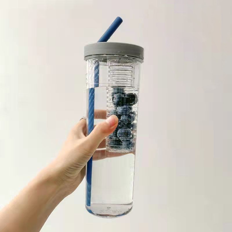 Bình Đựng Nước Detox 700ML có ngắn lọc trà , trái cây . DETOX 700ml