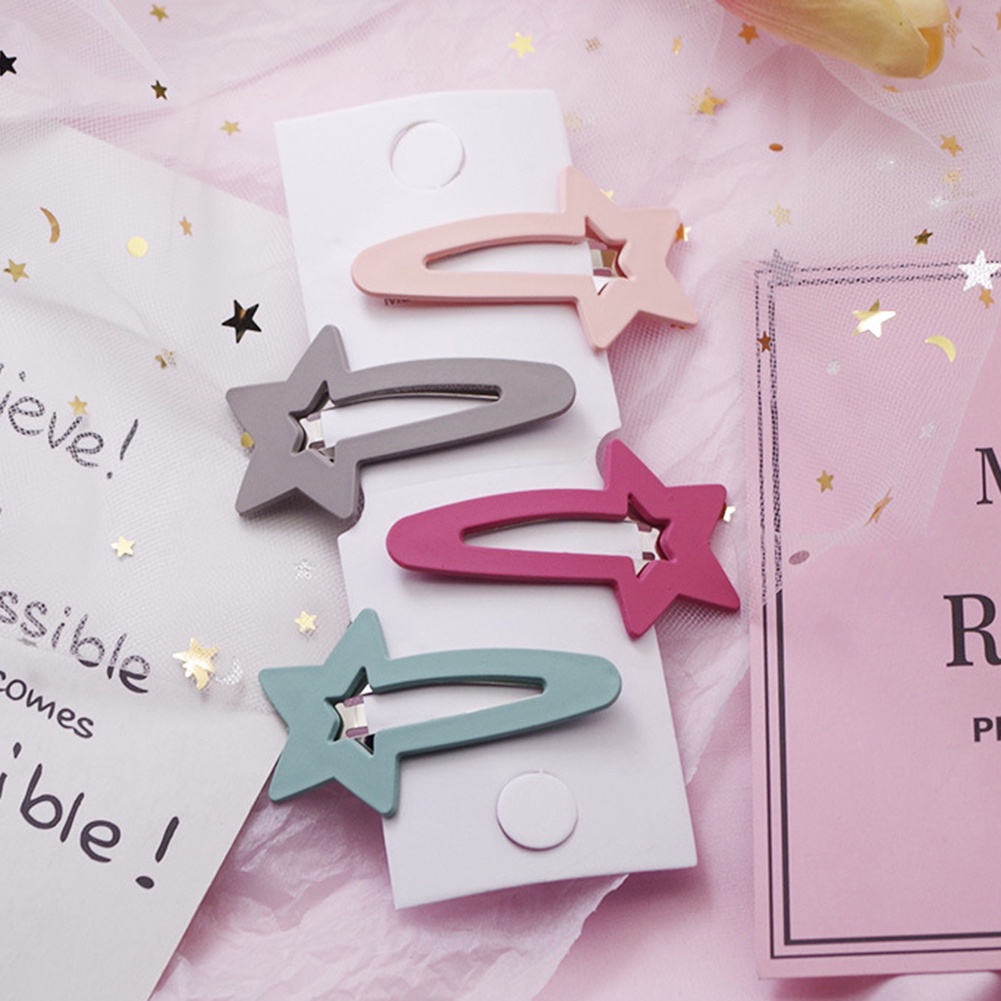 Bộ 4 Kẹp Tóc Màu Kẹo Ngọt