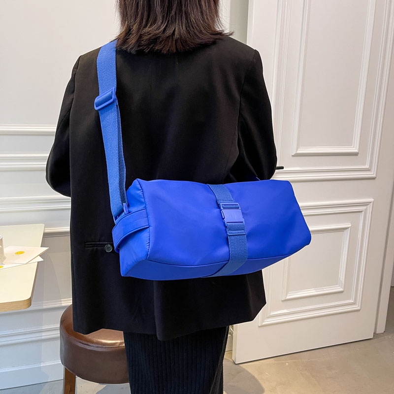 Túi Đeo Vai Bằng Vải Oxford Màu Trơn Thời Trang Dành Cho Nữ