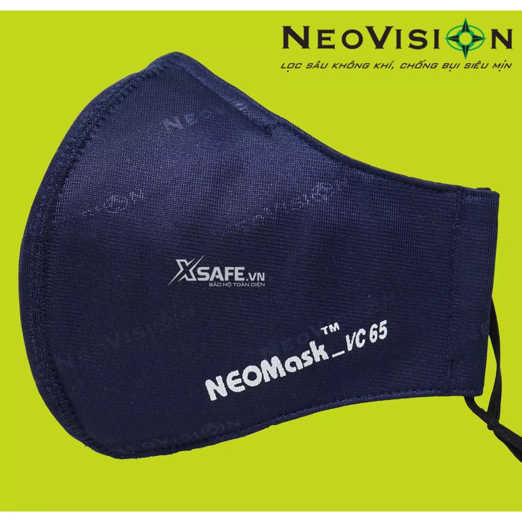 Khẩu trang hoạt tính Neomask VC65 chống bụi siêu mịn, hơi hóa chất, kháng khuẩn. Tái sử dụng