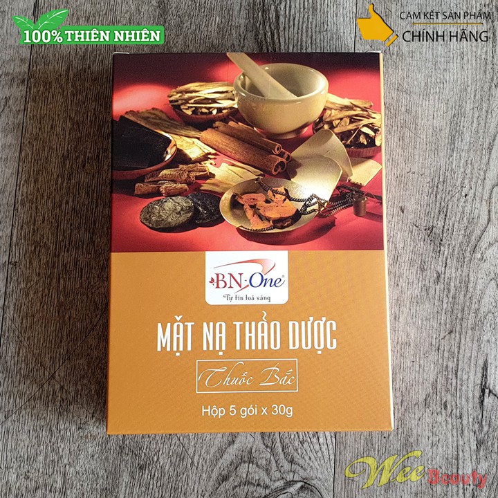 [Hộp 05 gói] Mặt Nạ Thảo Dược Thuốc Bắc BN-ONE [Gói 30g] [Sử dụng 3-4 lần/gói]