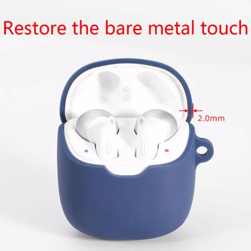 Vỏ Bảo Vệ Hộp Sạc Tai Nghe Không Dây JBL Tune 225 220 TWS Bằng Silicon Chống Trầy Chống Sốc Kèm Móc Khóa Tiện Dụng