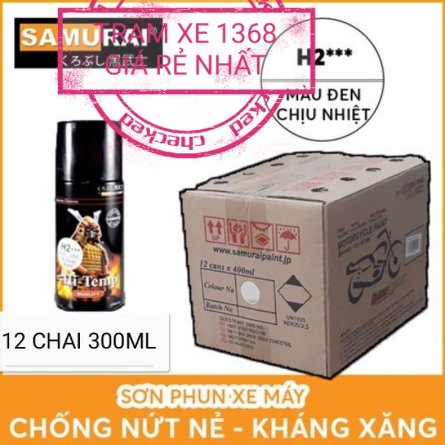 SƠN SAMURAI THÙNG 12 CHAI SƠN PÔ SAMURAI CHỐNG CHÁY, CHỊU NHIỆT