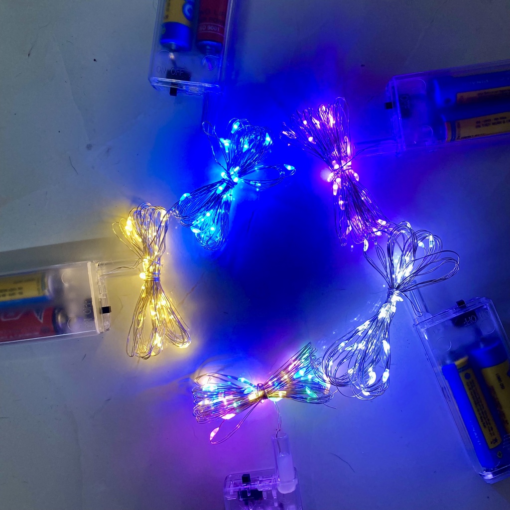 Đèn Led Xài Pin AA 3 Mét 30 Bóng Đom Đóm Fairylight Không Chớp, Trang Trí Nhà Cửa, Noel, Tết