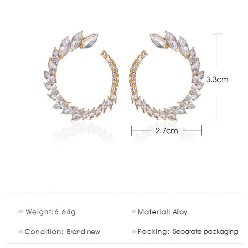 Đôi Khuyên Tai Đính Đá Thời Trang Cho Nữ