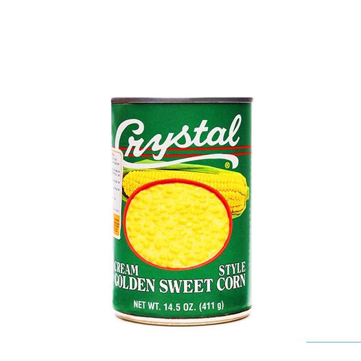 Ngô/ Bắp Kem Đóng Lon Crystal 411 Gam