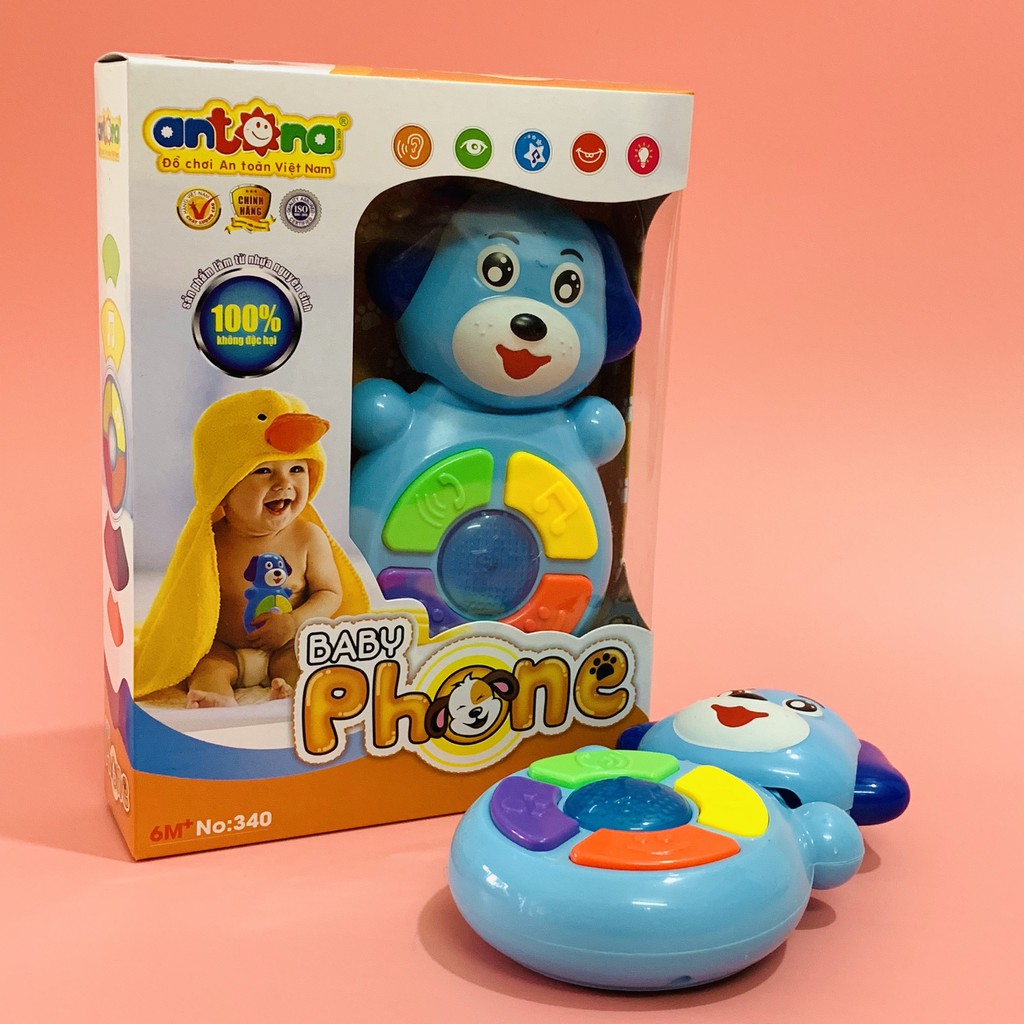 Đồ Chơi Cầm Tay Antona Có Nhạc Baby Phone No034 Hàng Việt Nam