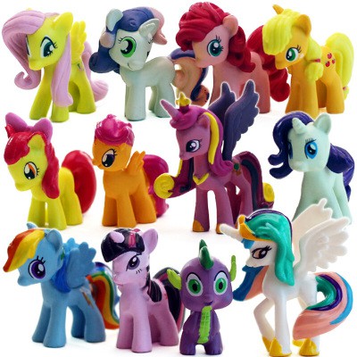 Set Bộ 3 Ngựa Thiên Thần Pony 14cm + 12 Ngựa Pony 6cm-7cm Loại To