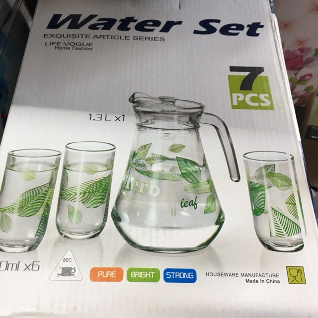 Bộ 6 cốc bình thuỷ tinh