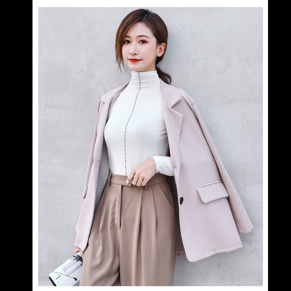 Áo giữ nhiệt nữ cổ 3cm chất thun đanh mịn freesize &lt;65kg - hàng cao cấp FA02