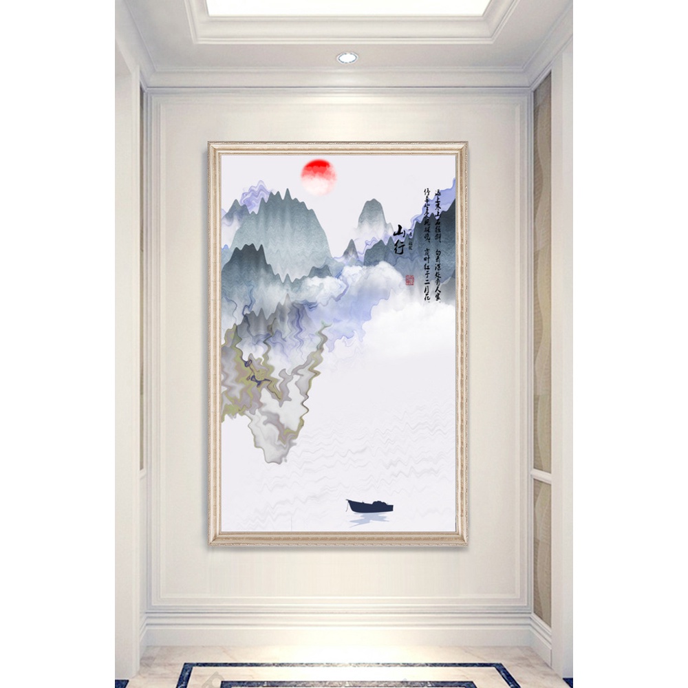 In hình ép gỗ Laminate TRANH HÀNH LANG TRUNG QUỐC - Mẫu 60 (50x75, 60x90, 70x110). In ảnh theo yêu cầu