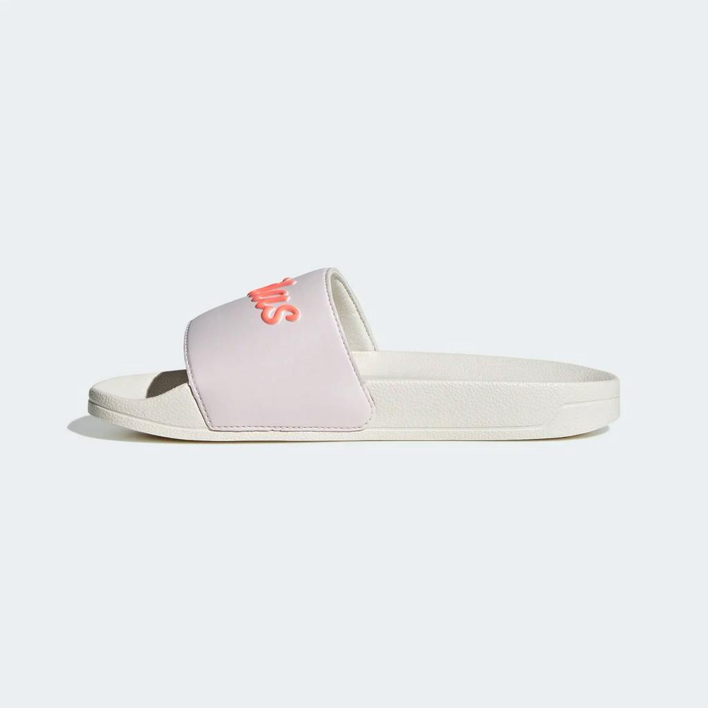 Dép chính hãng Adidas Adilette Shower nữ màu hồng nhạt logo cam