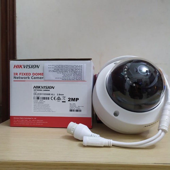 Camera IP POE Dome Ốp trần 2MP HIKVISION DS-2CD1123G0E-I hàng chính hãng