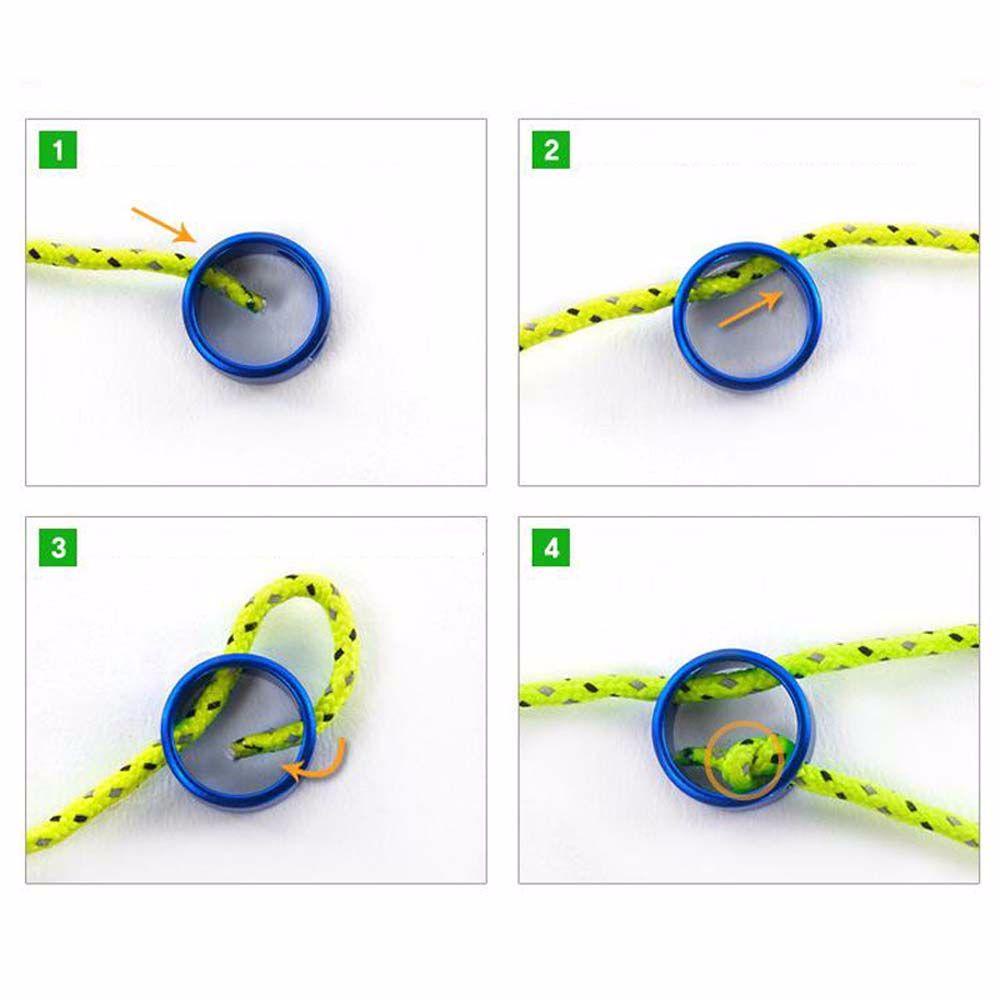 Set 5 Khóa Dây Thừng Cắm Trại 5 / 3 Lỗ Bằng Hợp Kim Nhôm Điều Chỉnh Được Tiện Lợi
