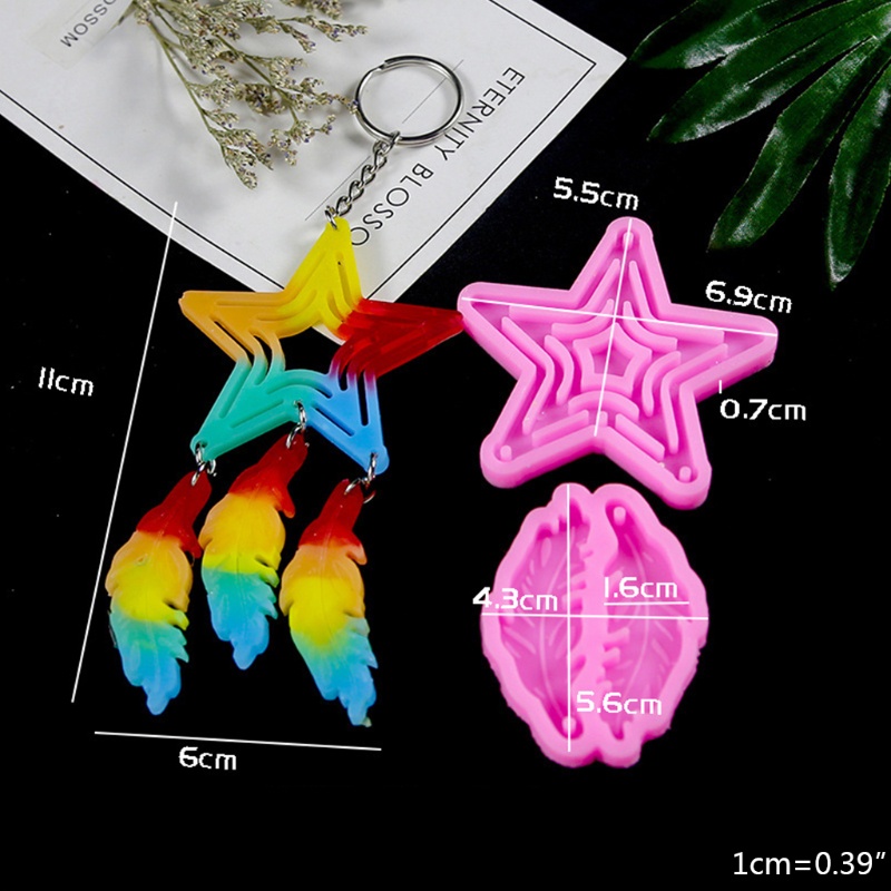 1 Bộ Khuôn Silicone Làm Móc Khóa Hình Dream Catcher