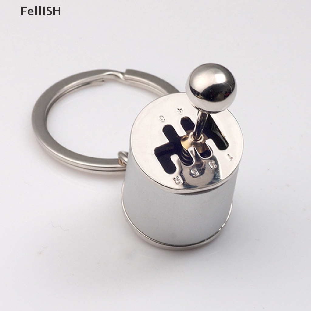 1Pc Car Keychain Gear Knob Free Shift Gear Box Metal Gear Stick Keychain COD
