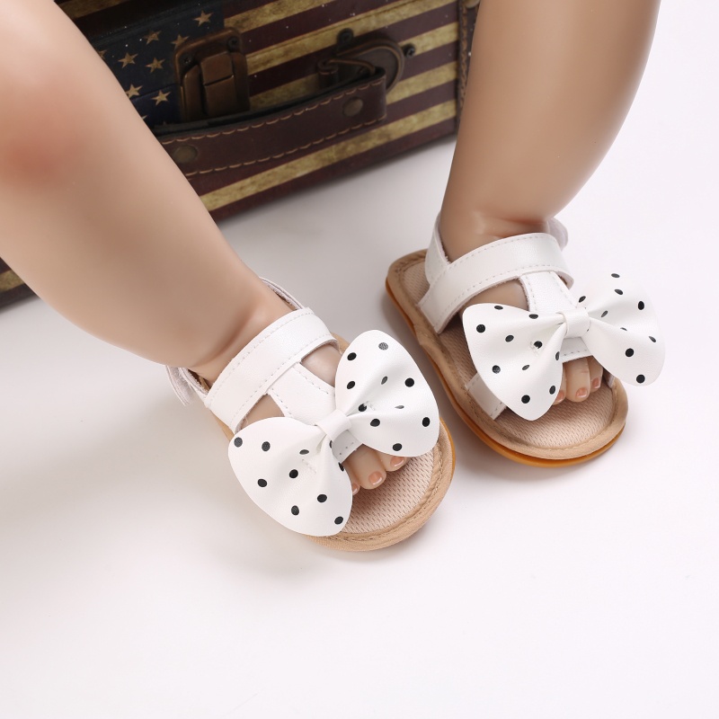 Giày Sandal Đế Cao Su Mềm Chống Trượt Mùa Hè Có Hoa Cho Bé Trai Và Bé Gái Sơ Sinh Tập Đi Mới