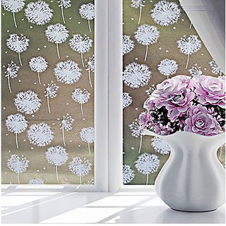 DECAL DÁN KÍNH MỜ HOA BỒ CÔNG ANH TRẮNG COMBO 3M