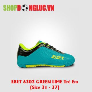 GIÀY ĐÁ BÓNG TRẺ EM EBET 6302 green/lime