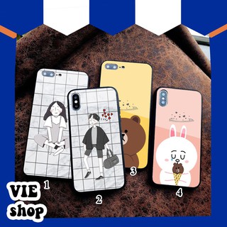[Tặng CƯỜNG LỰC] ỐP LƯNG KÍNH IPHONE 6 6S 6 PLUS 6S PLUS 7 7 PLUS 8 8 PLUS X XS XR XSMAX - ỐP LƯNG IN HÌNH 6 - VIE SHOP
