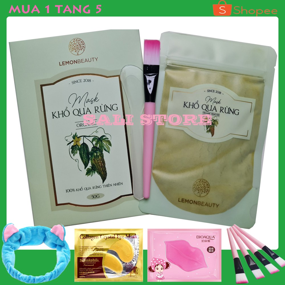 [CHÍNH HÃNG] Mặt Nạ Khổ Qua Rừng Lemon Mask handmade <cọ quét, băng đô, mask mắt, mask môi, que trộn>