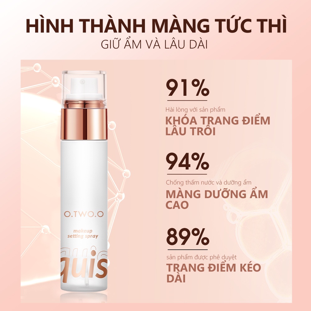 Xịt Khóa Lớp Trang Điểm O.TWO.O Kiềm Dầu Lâu Trôi Chống Nhòe lâu trôi và kiểm soát dầu trên50ml