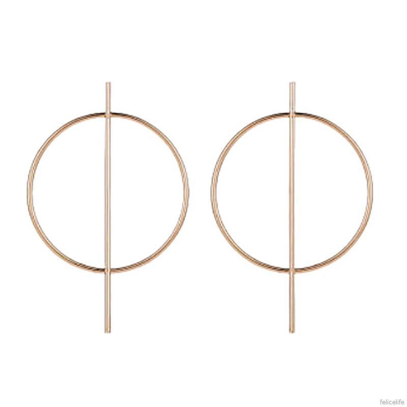 Khuyên tai nữ tròn lớn thiết kế đơn giản