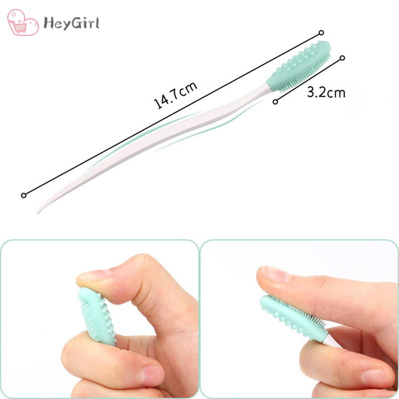 2pcs Lip and Nose Scrub Brush Silicone Exfoliating Lip Brush Double-Sided Soft Lip Nose Exfoliator Scrubber Tool