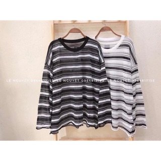 ⚡SHOP UY TÍN⚡️-ÁO LEN KẺ NGANG BASIC CỰC HOT