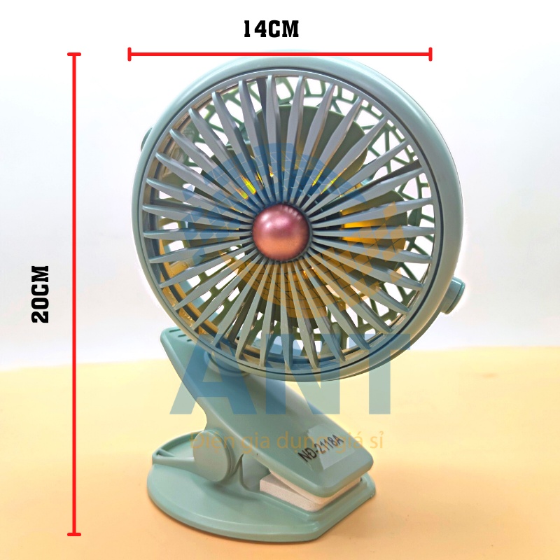 Quạt Kẹp Bàn Mini Cao Cấp  Xoay 360 độ, Thích hợp cho dân Văn Phòng, Kẹp chắc chắn – Siêu Mát ND-2118B