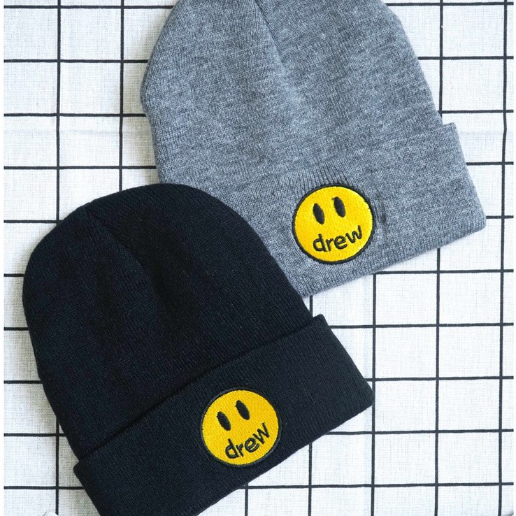 [HOT] Mũ len trơn Drew House hình Mặt Cười Justin Bieber