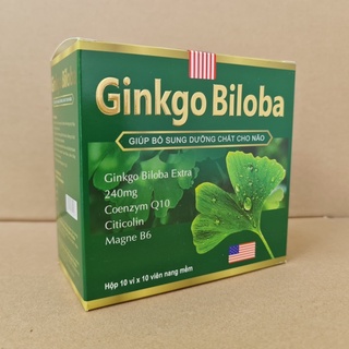 Ginkgo biloba 240mg bổ não, giảm tình trạng đâu đầu mất ngủ, hoa mắt chóng mặt.