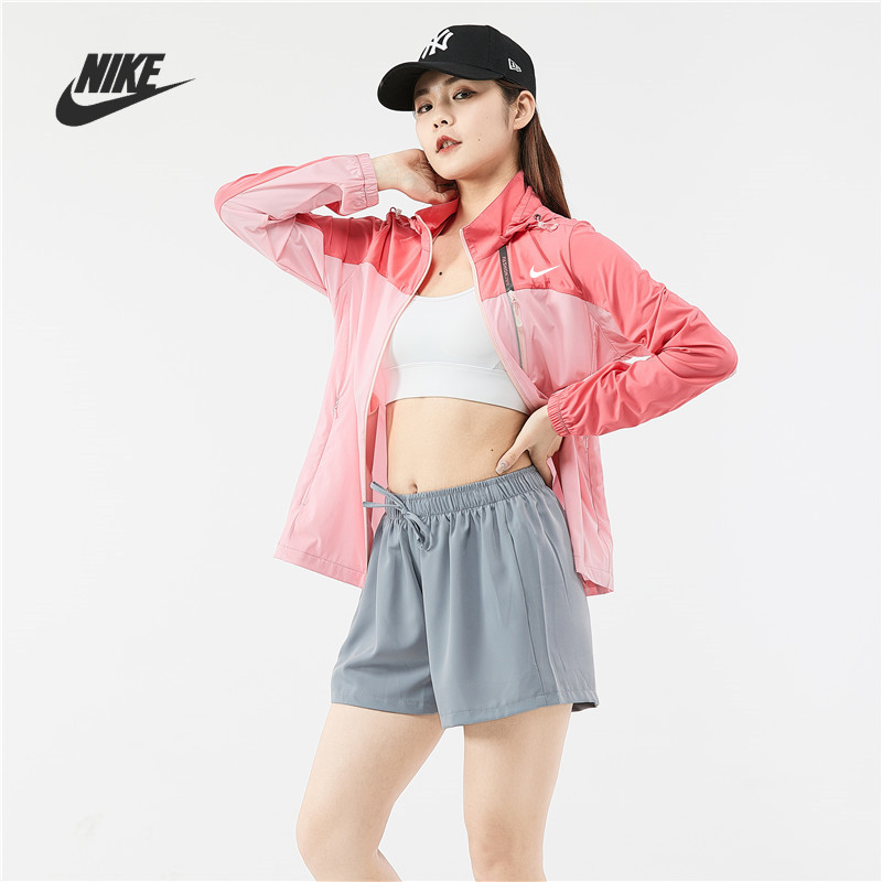 NIKE Áo Khoác Chống Nắng Có Nón Trùm Phối Màu Phong Cách Năng Động Dành Cho Cả Nam Và Nữ