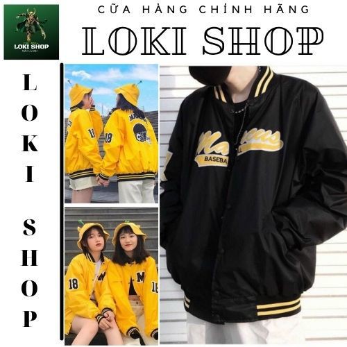 Áo khoác dù Phong Cách bomber jacket LOKI SHOP 2 màu, dành cho nam nữ và cặp đôi kèm ảnh thật unisex ulzzang