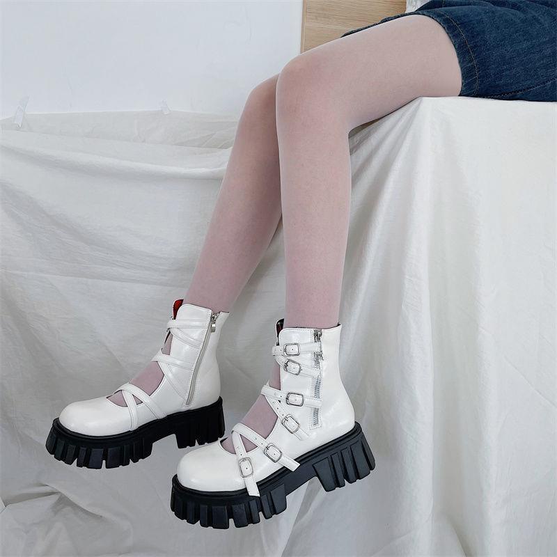 Giày Bốt Martin Đế Dày Thời Trang Mùa Hè 2022 Kiểu Punk Cá Tính Cho Nữ