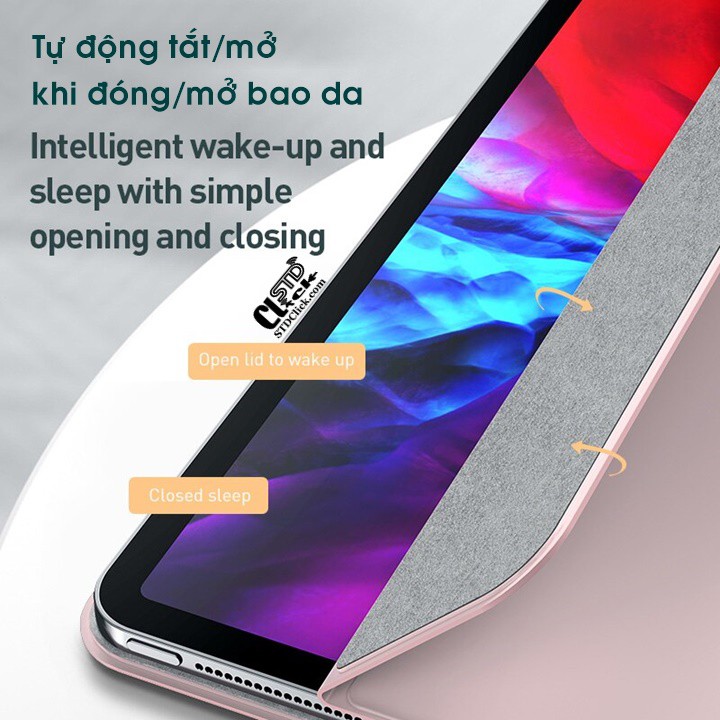 BAO DA IPAD PRO 12.9 2020 BASEUS SIMPLISM THREE-FOLD NAM CHÂM HÍT LƯNG CHÍNH HÃNG | BigBuy360 - bigbuy360.vn