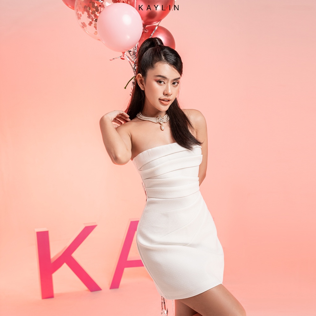 Đầm cúp nữ xếp eo ôm body phong cách KAYLIN - N1821