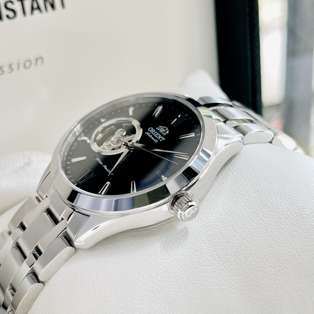 Đồng hồ nam Orient Golden Eye 2 Automatic FAG03001B0 - Máy cơ dây thép mặt đen Bảo hành 1 năm Hyma watch