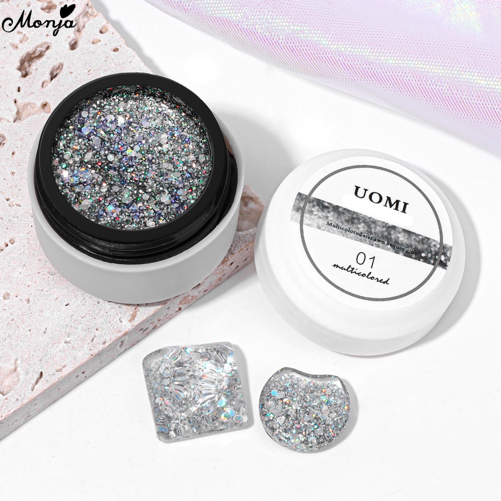 MONJA Gel Sơn Móng Tay 5ML Lấp Lánh Sáng Bóng