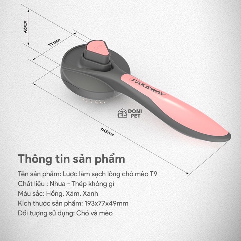 LƯỢC CHẢI LÔNG 2 MẶT CHO CHÓ MÈO