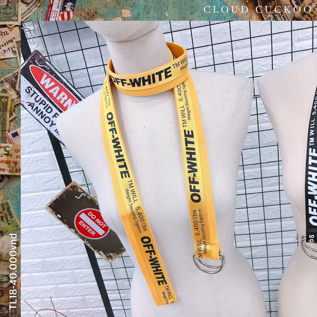 Thắt Lưng Ulzzang Vải Dù Siêu Chắc Chắn Mầu Vàng- Mã Số: TL18