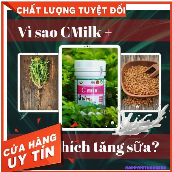 Cmilk Kích Sữa - Tăng Tiết Sữa - Giảm Viêm Tuyến Sữa Chó Mèo