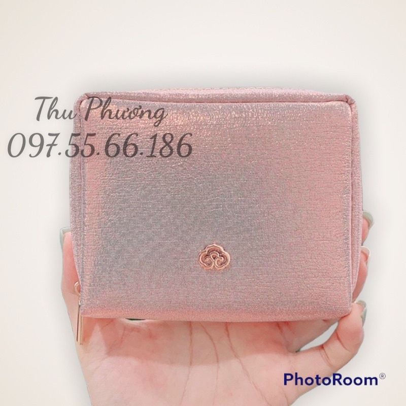 Ví da đựng mỹ phẩm ,son môi siêu xinh The History of Whoo màu hồng