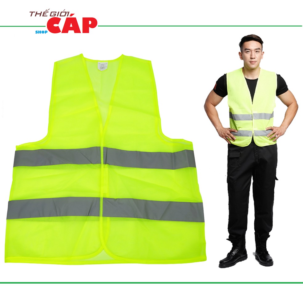Áo Lưới Bảo Hộ Phản Quang Xanh Cao Cấp