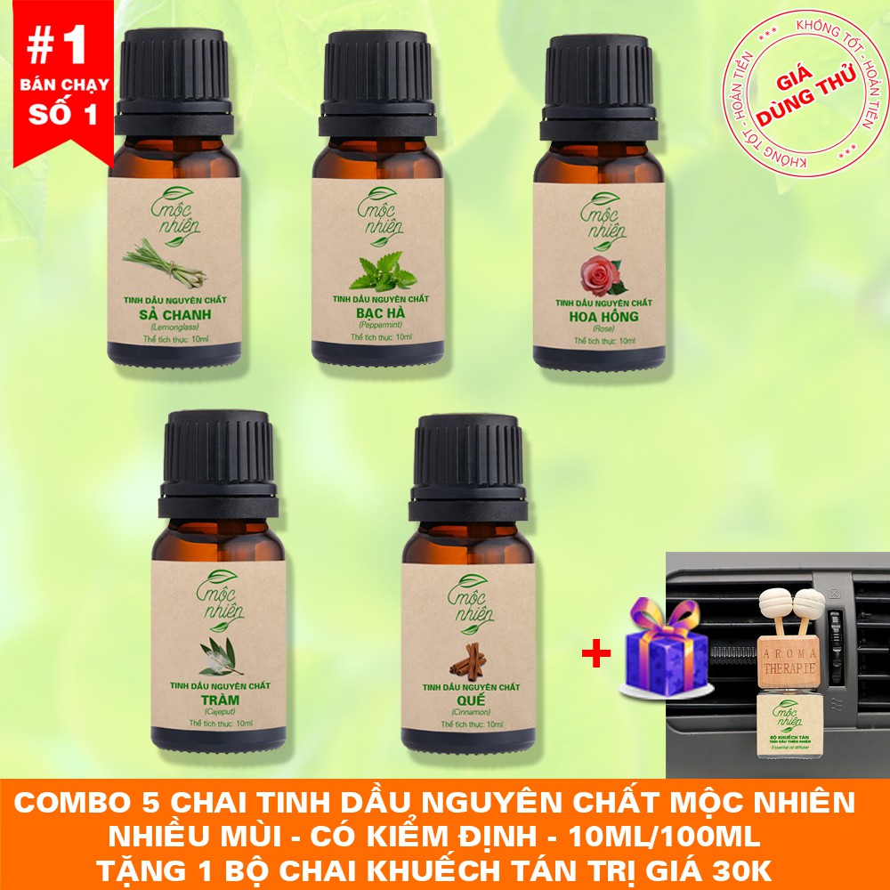 Combo 5 chai tinh dầu tùy chọn mùi tặng 1 bộ vỏ khuếch tán siêu tiện dụng sushi .sushi [LN96]