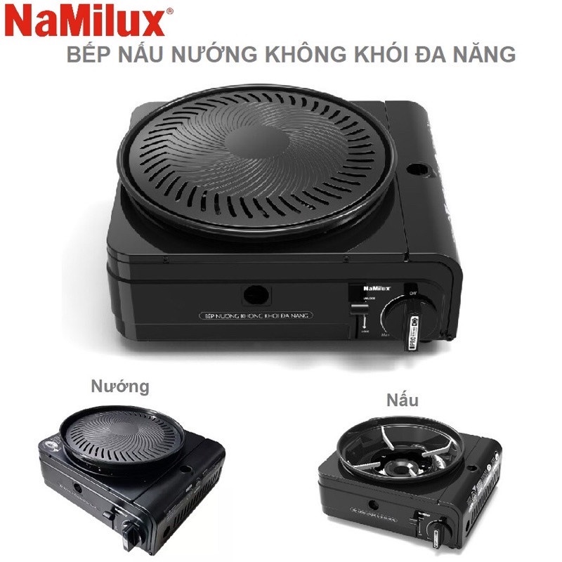 Bếp nướng lẩu không khói đa năng 2 trong 1 Namilux 2621PF ( Tặng Kèm 1 Vỉ nướng chống dính Teflon )