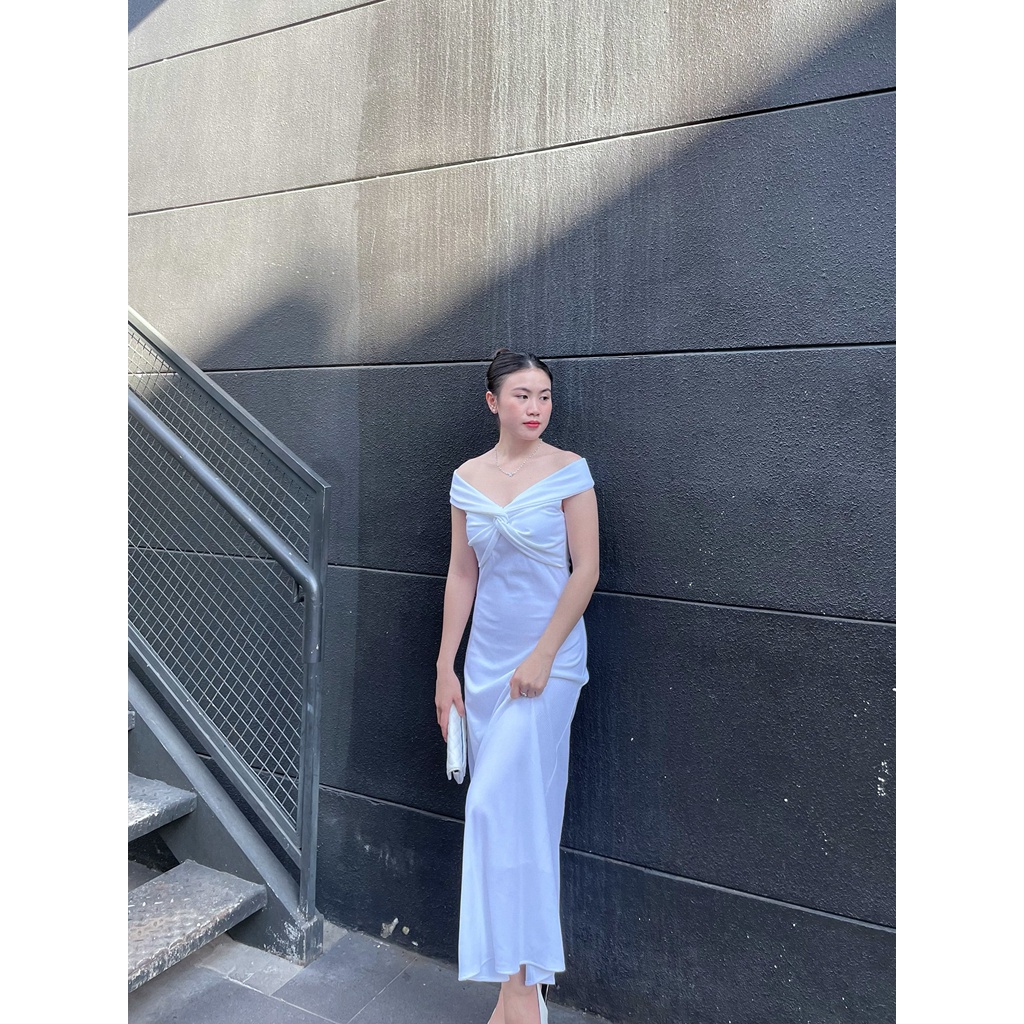 Đầm Dự Tiệc Bẹt Vai Thanh Lịch | BigBuy360 - bigbuy360.vn