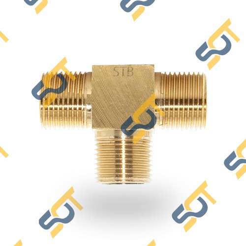 [TÊ NỐI REN] Tê chia ba đầu ren ngoài bước ren BSP hệ G dân dụng - Đồng phay nguyên khối (brass pipe fitting tee)