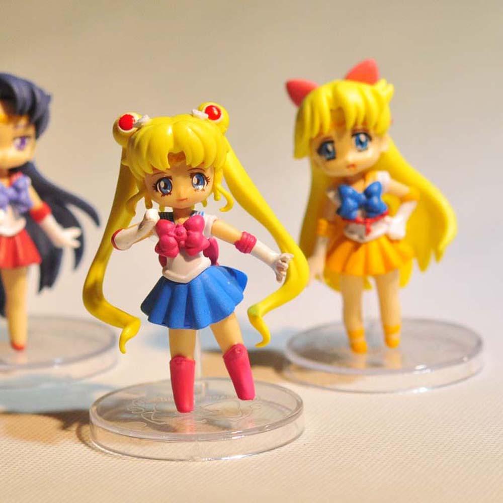 REBUY1 Sailor Moon Mô Hình Đồ Chơi Nhân Vật Thủy Thủ Mặt Trăng Tsukino Usagi Để Bàn Trang Trí